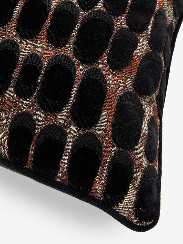Black 50 x 50cm Rebel Spot Velvet Cushion - Image 7 of 7 Black 50 x 50cm Rebel Spot Velvet Cushion - Image 7 of 7