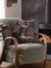 Navy 50 x 50cm Printed Floral Cushion - Image 1 of 5