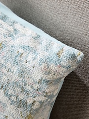 Blue 50 x 50cm Renew Abstract Floral Print Cushion - Image 2 of 5