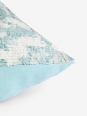 Blue 50 x 50cm Renew Abstract Floral Print Cushion - Image 3 of 5