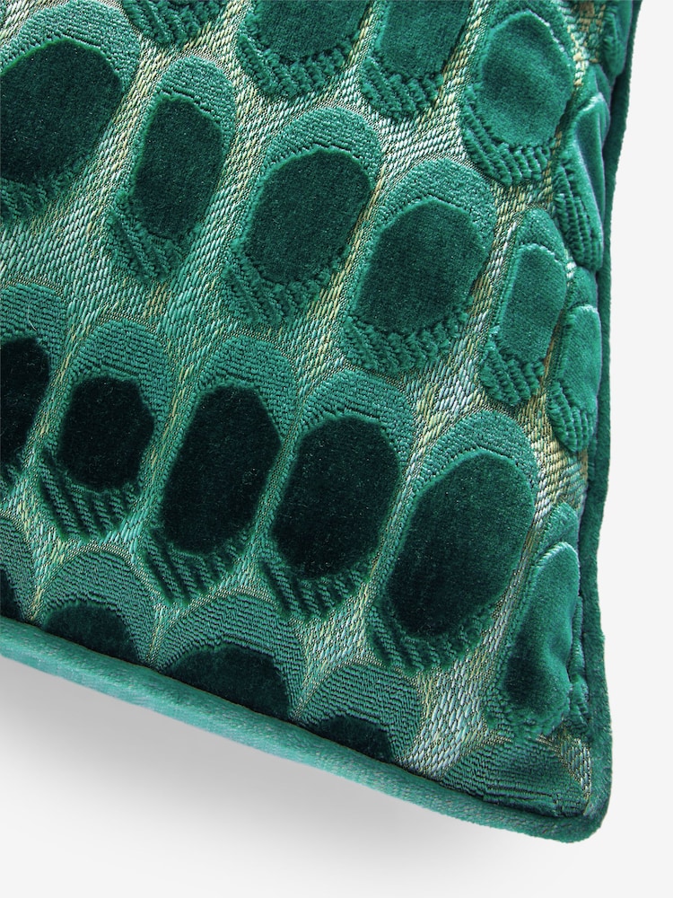 Teal Blue 50 x 50cm Rebel Spot Velvet Cushion - Image 5 of 5 Teal Blue 50 x 50cm Rebel Spot Velvet Cushion - Image 5 of 5