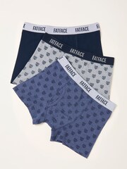 FatFace Navy 3 Pack of Bear Boxers - Image 1 of 2