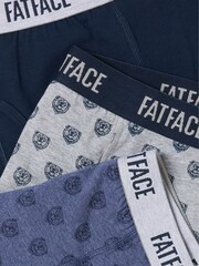 FatFace Navy 3 Pack of Bear Boxers - Image 2 of 2