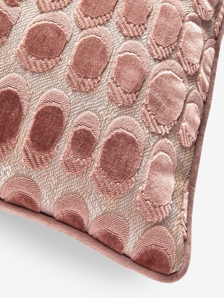 Blush Pink 50 x 50cm Rebel Spot Velvet Cushion - Image 5 of 5 Blush Pink 50 x 50cm Rebel Spot Velvet Cushion - Image 5 of 5