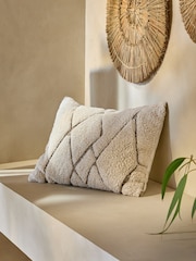 Ivory 40 x 59cm Tufted Geometric Cushion - Image 1 of 4