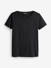 Black/White 100% Cotton Short Sleeves Basic T-Shirt 2 Pack - Image 3 of 3