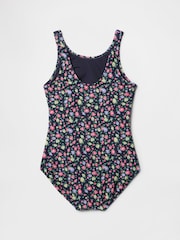 Gap Black Floral Cutout One Piece Swimsuit (4-13yrs) - Image 2 of 2