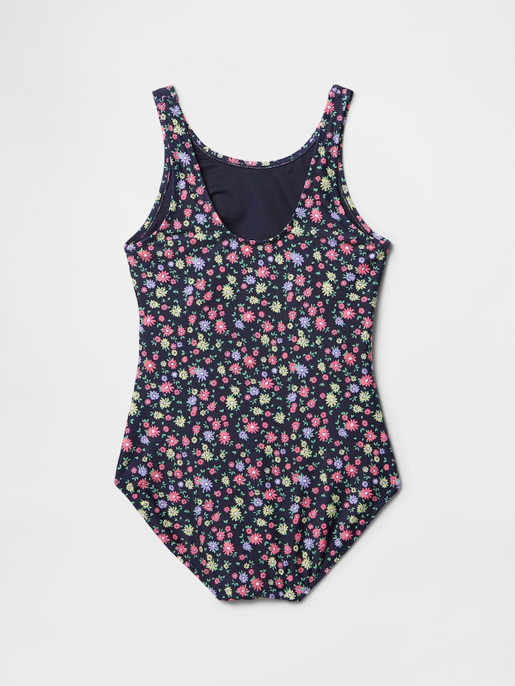 Gap Black Floral Cutout One Piece Swimsuit (4-13yrs) - Image 2 of 2