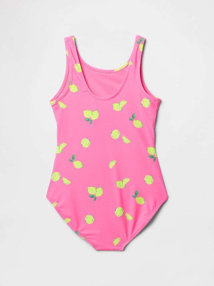 Gap Pink Lemon Cutout One Piece Swimsuit (4-13yrs) - Image 2 of 3 Gap Pink Lemon Cutout One Piece Swimsuit (4-13yrs) - Image 2 of 3