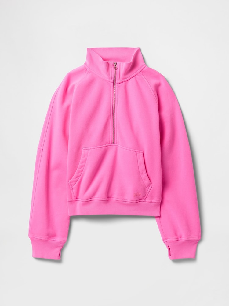 Gap Pink Scuba Half-Zip Pullover (4-13yrs) - Image 5 of 5