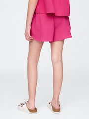 Roze - Gap Easy shorts van gekreukte gaasstof (4-13jaar) - Image 2 of 5