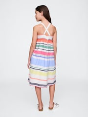 Gap Striped Cotton Square Neck Midi Dress (4-13yrs) - Imagen 2 de 4