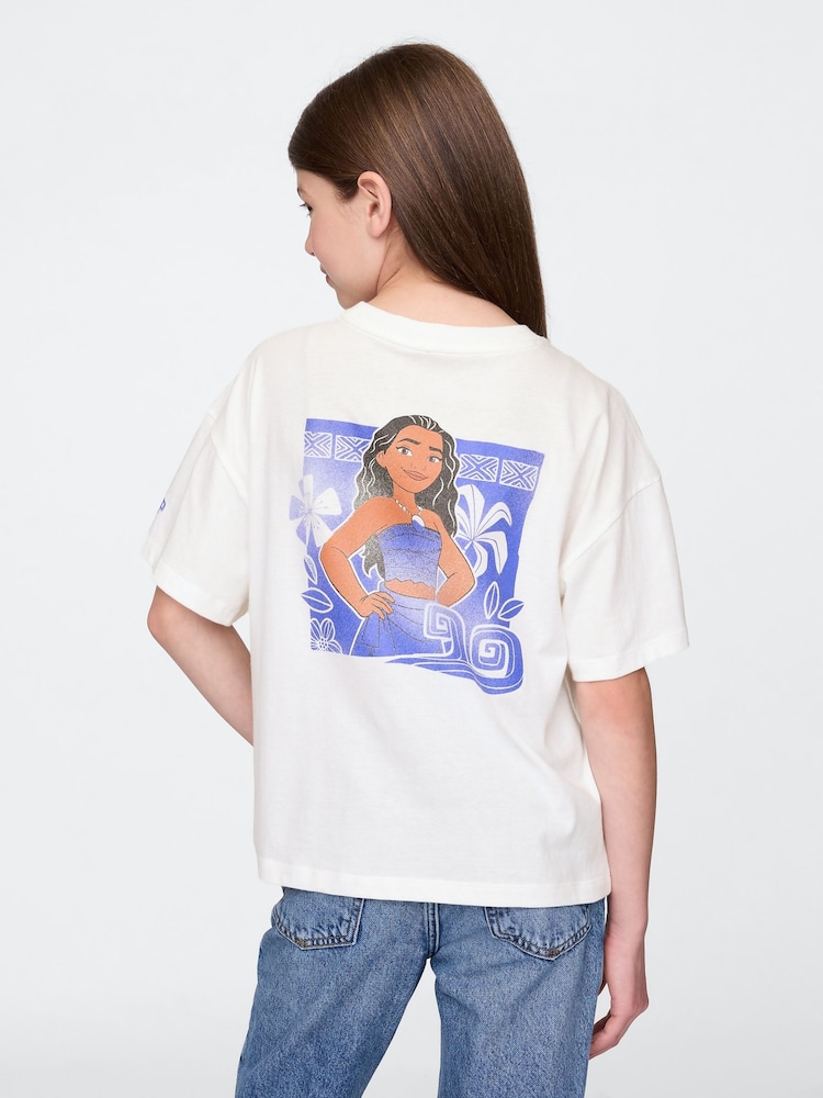 Gap White Disney Moana Graphic T-Shirt (4-13yrs) - Image 2 of 4