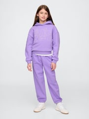 Gap Purple Logo Vintage Fleece-Lined Hoodie (4-13yrs) - Image 3 of 5