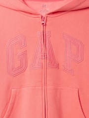 Gap Pink Vintage Soft Logo Zip Hoodie (4-13yrs) - Image 5 of 5