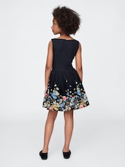 Gap Black Linen-Cotton Floral Dress (4-13yrs). - Image 2 of 4