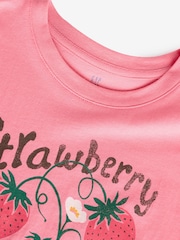 Gap Pink Strawberry Short Sleeve Crew Neck Graphic T-Shirt (4-13yrs) - Image 3 of 4