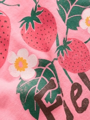 Gap Pink Strawberry Short Sleeve Crew Neck Graphic T-Shirt (4-13yrs) - Image 4 of 4