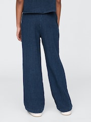 Gap Blue Crinkle Gauze Denim Baggy Pull On Trousers (4-13yrs) - Image 2 of 5