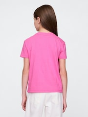 Gap Pink Short Sleeve Crew Neck Graphic T-Shirt (4-13yrs) - Image 2 of 4