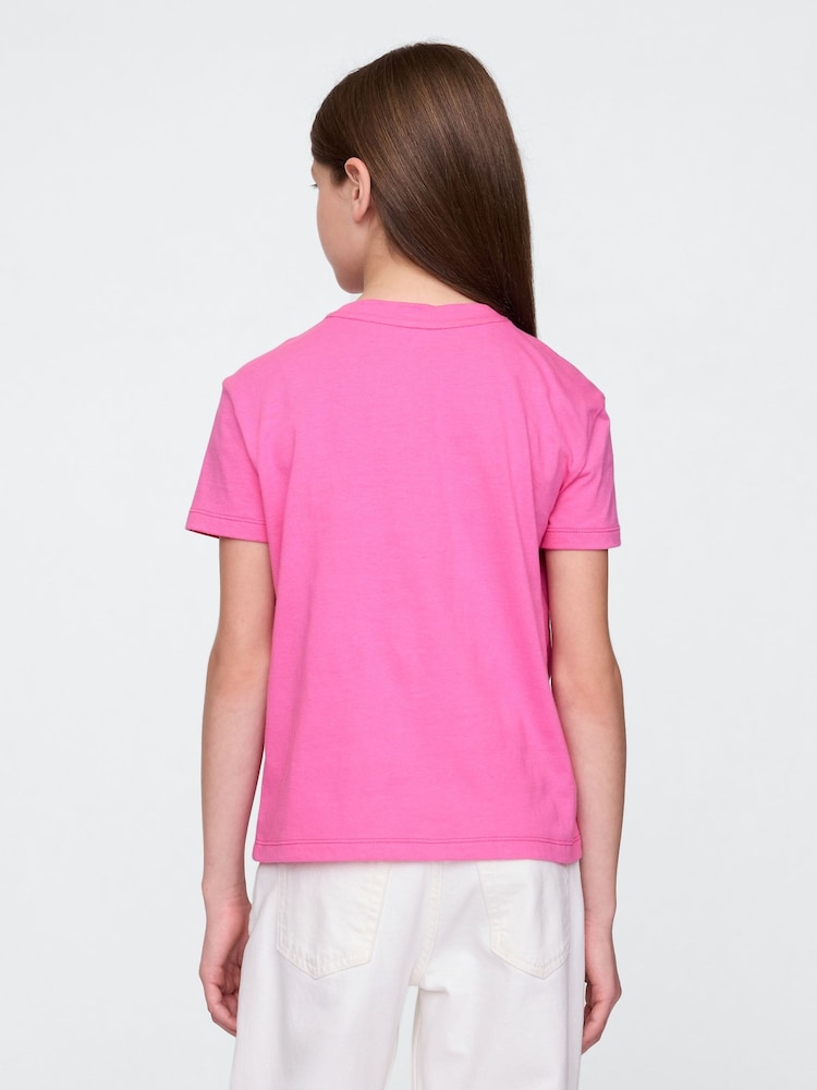 Gap Pink Short Sleeve Crew Neck Graphic T-Shirt (4-13yrs) - Image 2 of 4