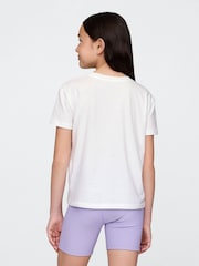 Gap White Short Sleeve Crew Neck Graphic T-Shirt (4-13yrs) - Image 2 of 4