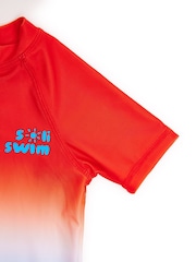 Soliswim Orange Rash Guard Swimsuit - Image 3 of 4