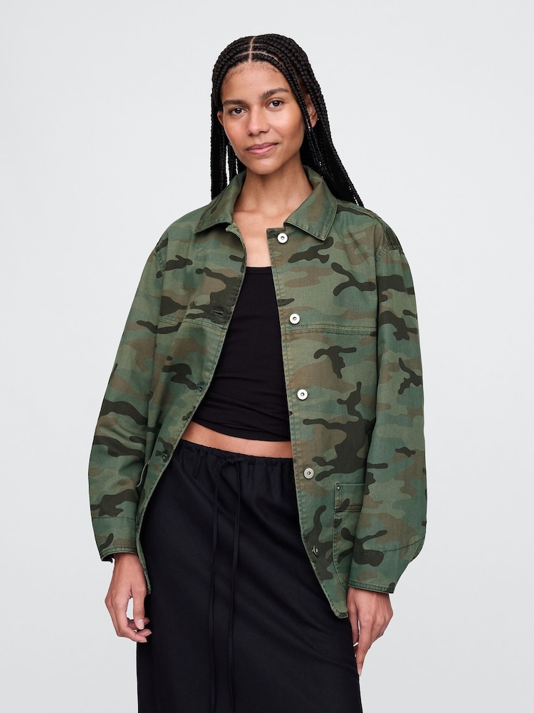 Gap Green Camo Chore Jacket - Image 1 of 5
