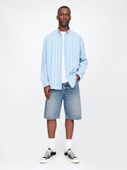 Gap Blue 90s Loose Denim Shorts - Image 4 of 6