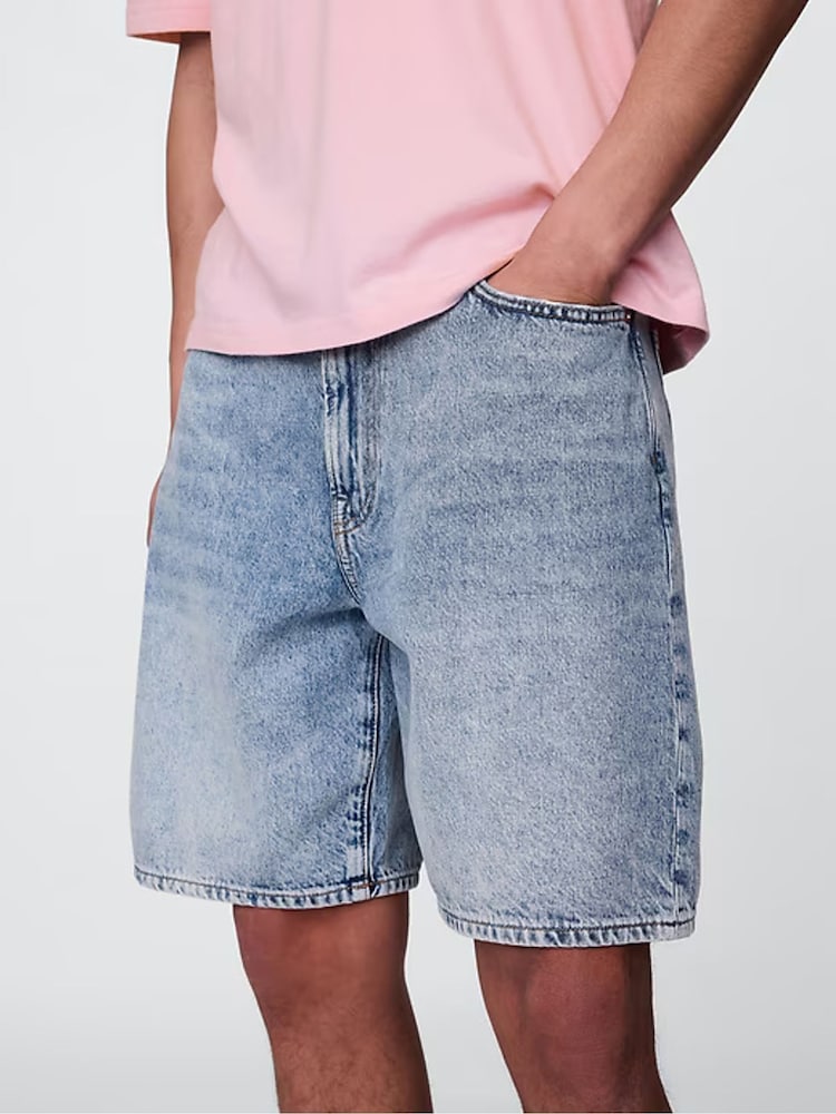 Gap Light Blue 90s Loose Denim Shorts - Image 5 of 7
