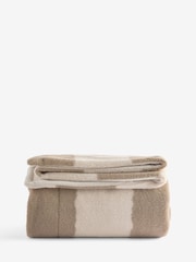 Natural Stripe Fleece Throw - Image 1 of 1