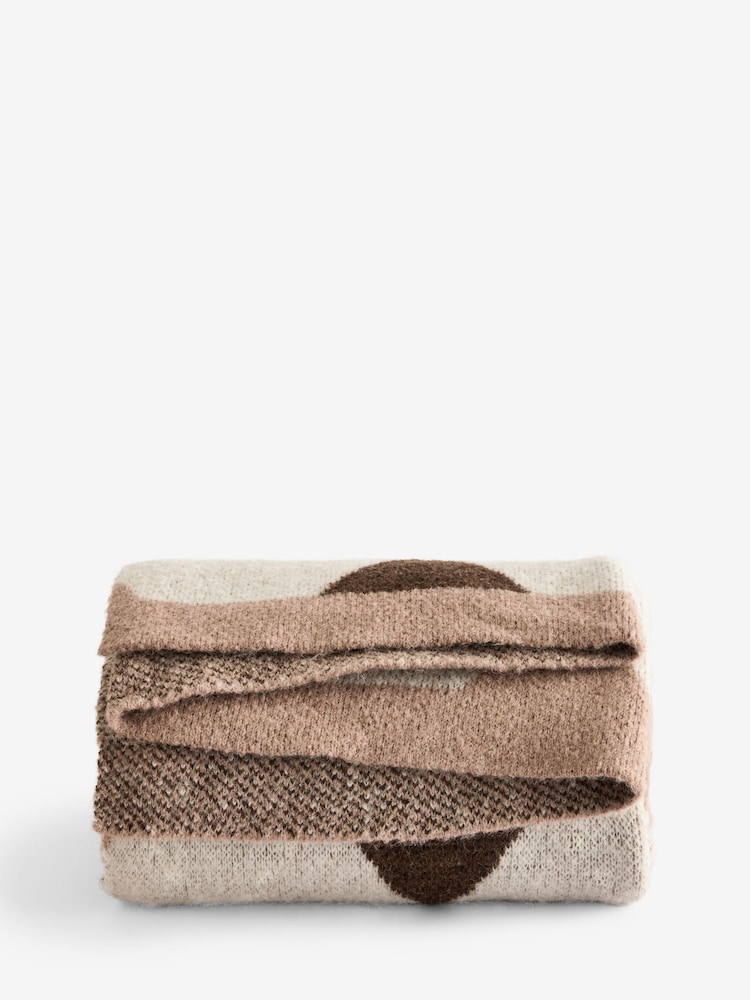 Natural Argyle Knit Throw - Image 1 of 1 Natural Argyle Knit Throw - Image 1 of 1