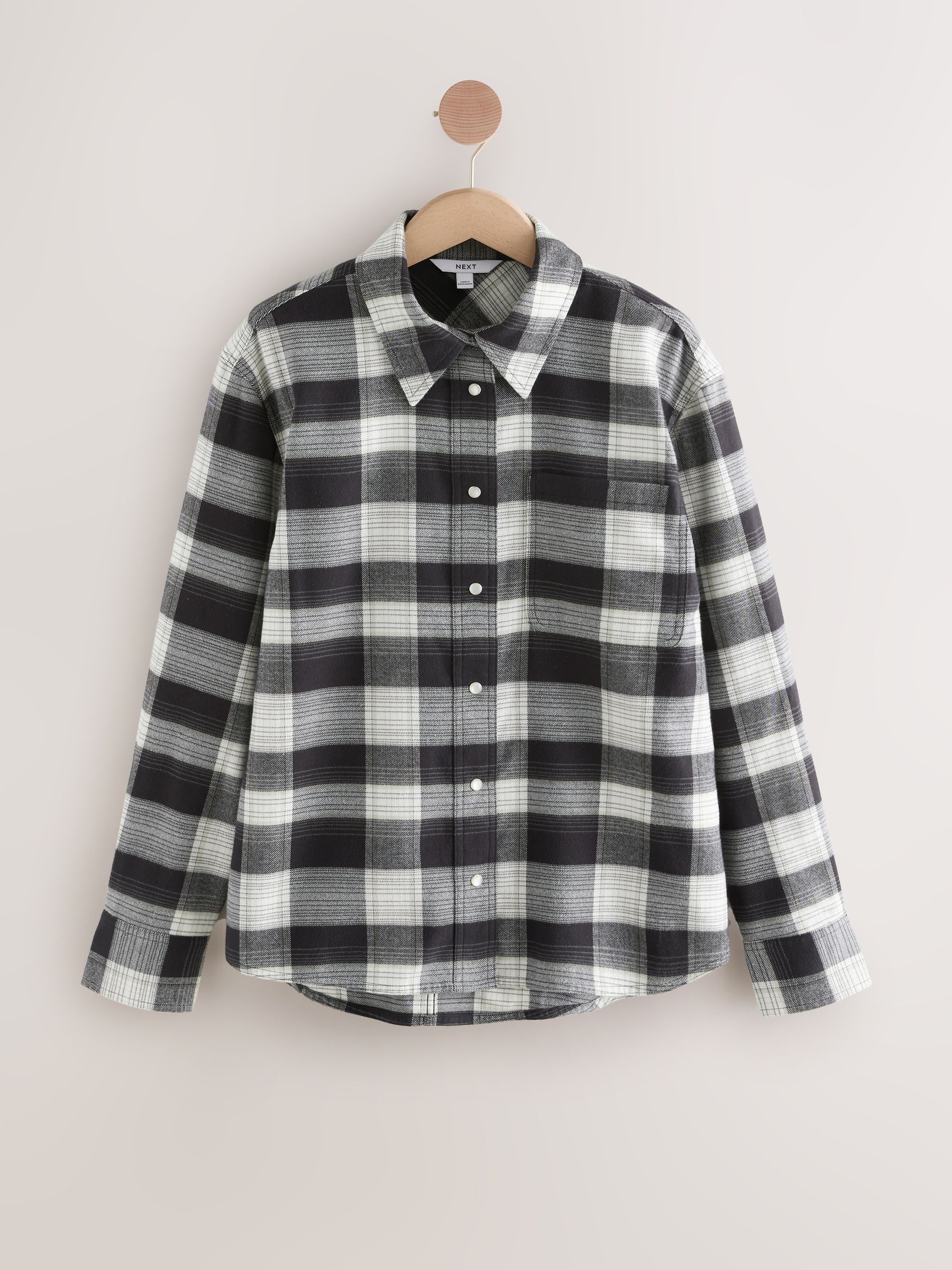 Buy Black/White Check Long Sleeve Shirt from Next USA