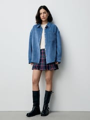 Azul - Shacket de veludo cotelê long sleeve - Imagem 2 de 8
