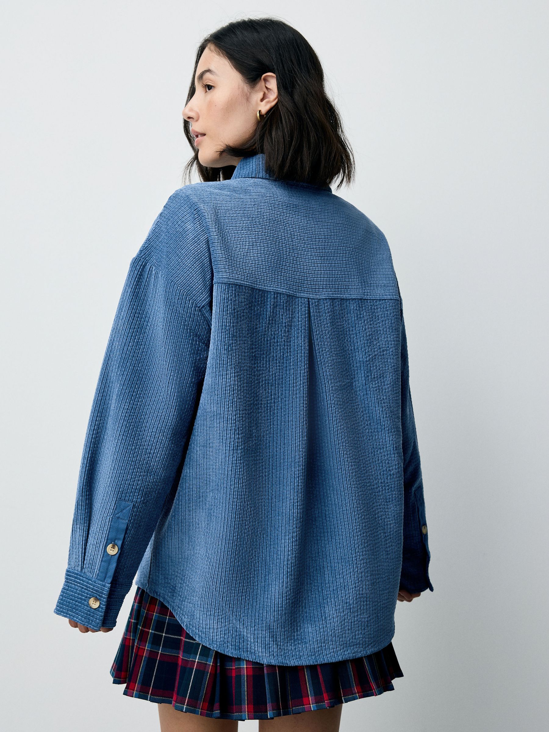 Buy Blue Corduroy Long Sleeve Shacket from Next South Africa