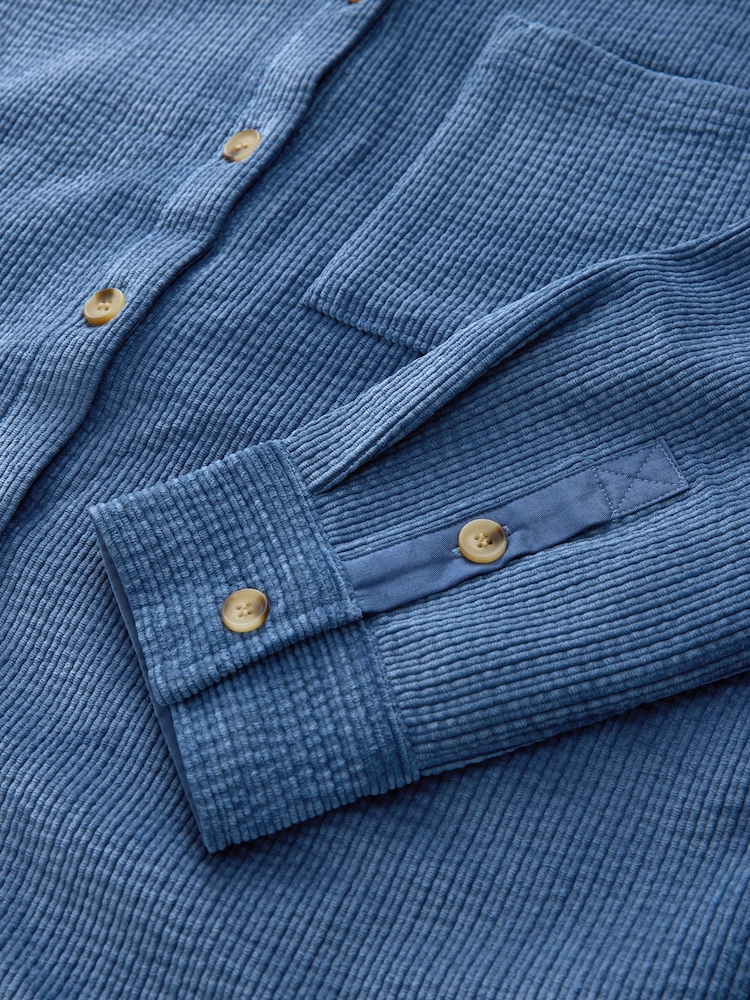 Azul - Shacket de veludo cotelê long sleeve - Imagem 8 de 8