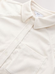 Ecru - Myk, børstet langermet skjorte - Bilde 7 av 8