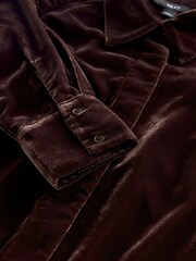 Chocolate marrom - Velvet Long Sleeve Shirt - Imagem 3 de 3