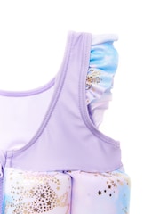 Bañador morado con diseño flotante de unicornio de Soliswim - Imagen 3 de 5