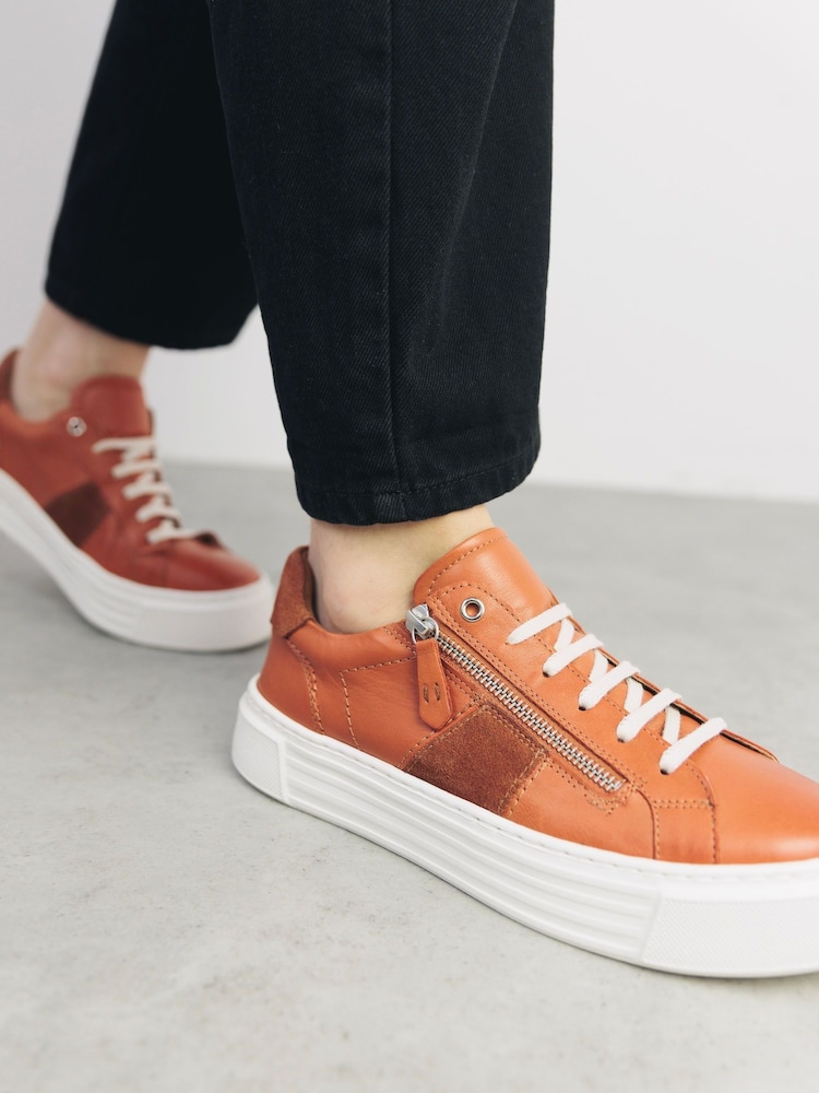 Moda in Pelle Shoon Ely Side Zip Mid Slab Sole Trainers - Image 1 of 5 Moda in Pelle Shoon Ely Side Zip Mid Slab Sole Trainers - Image 1 of 5