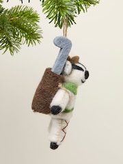 FatFace White Golfing Badger Felt Decoration - Image 2 of 2