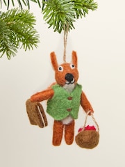 FatFace Red Woodland Squirrel Felt Decoration - Image 1 of 2