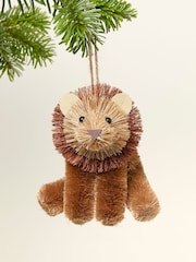 FatFace Yellow Lion Brush Christmas Decoration - Image 1 of 2