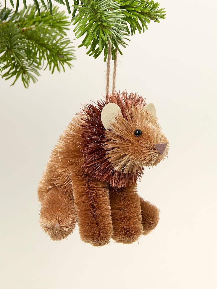 FatFace Yellow Lion Brush Christmas Decoration - Image 2 of 2