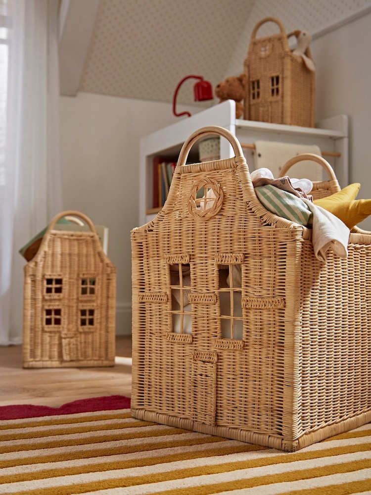 Cuddleco Set of 3 Rattan Dutch House Storage Baskets - Image 1 of 5