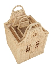 Cuddleco Set of 3 Rattan Dutch House Storage Baskets - Image 5 of 5