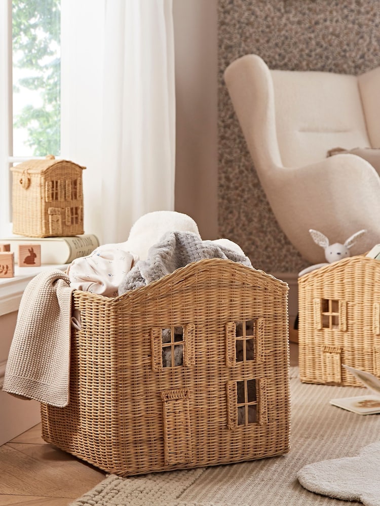 Cuddleco Set of 3 Rattan Country Cottage Storage Baskets - Image 1 of 5