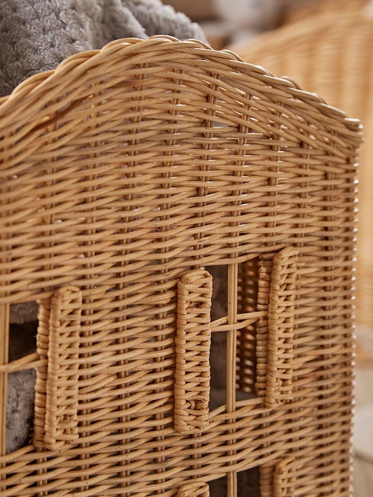 Cuddleco Set of 3 Rattan Country Cottage Storage Baskets - Image 2 of 5