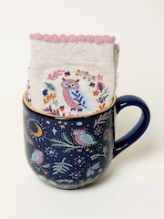 FatFace Owl Socks in a Mug - Imagen 1 de 3