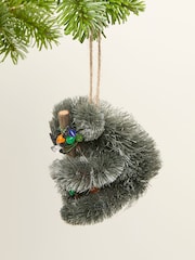 FatFace Grey Koala Brush Christmas Decoration - Image 2 of 2